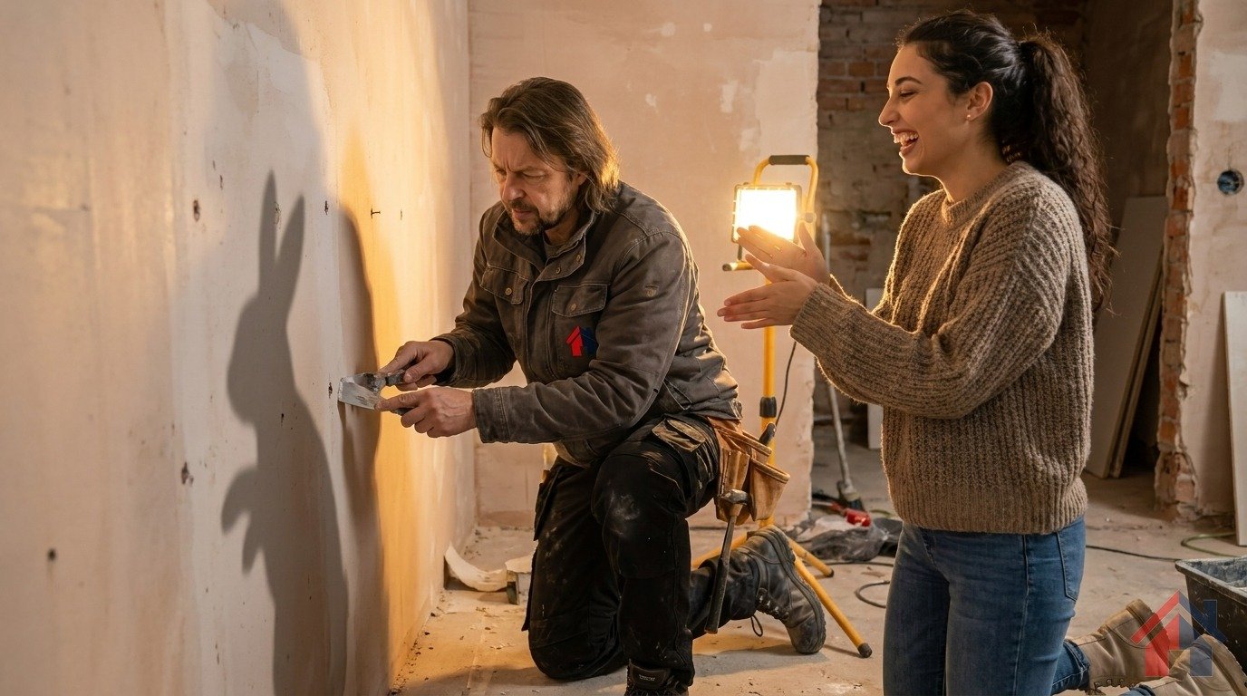 Lampe anschließen — die drei Standardfälle – Montageteam Marx Berlin (KI-generiertes Bild)