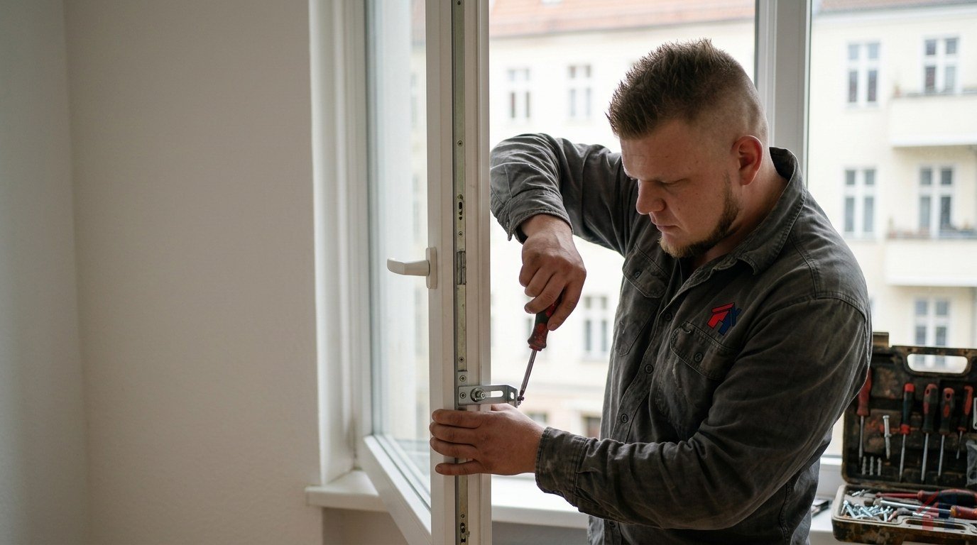 KI-generiert: Einbruchschutz am Fenster: Welche Nachrüstung zählt, Montageteam Marx Berlin