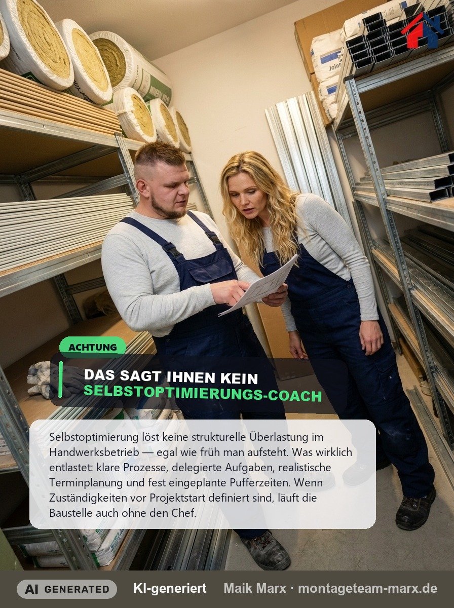 Selbstoptimierung als Falle: Was Handwerker wirklich entlastet
