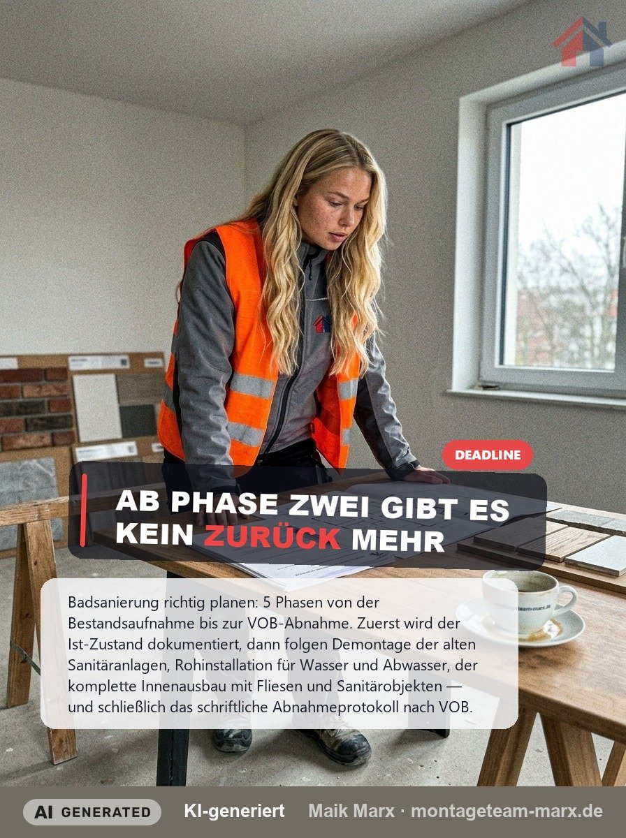 Badsanierung: 5 Phasen, die Sie kennen müssen