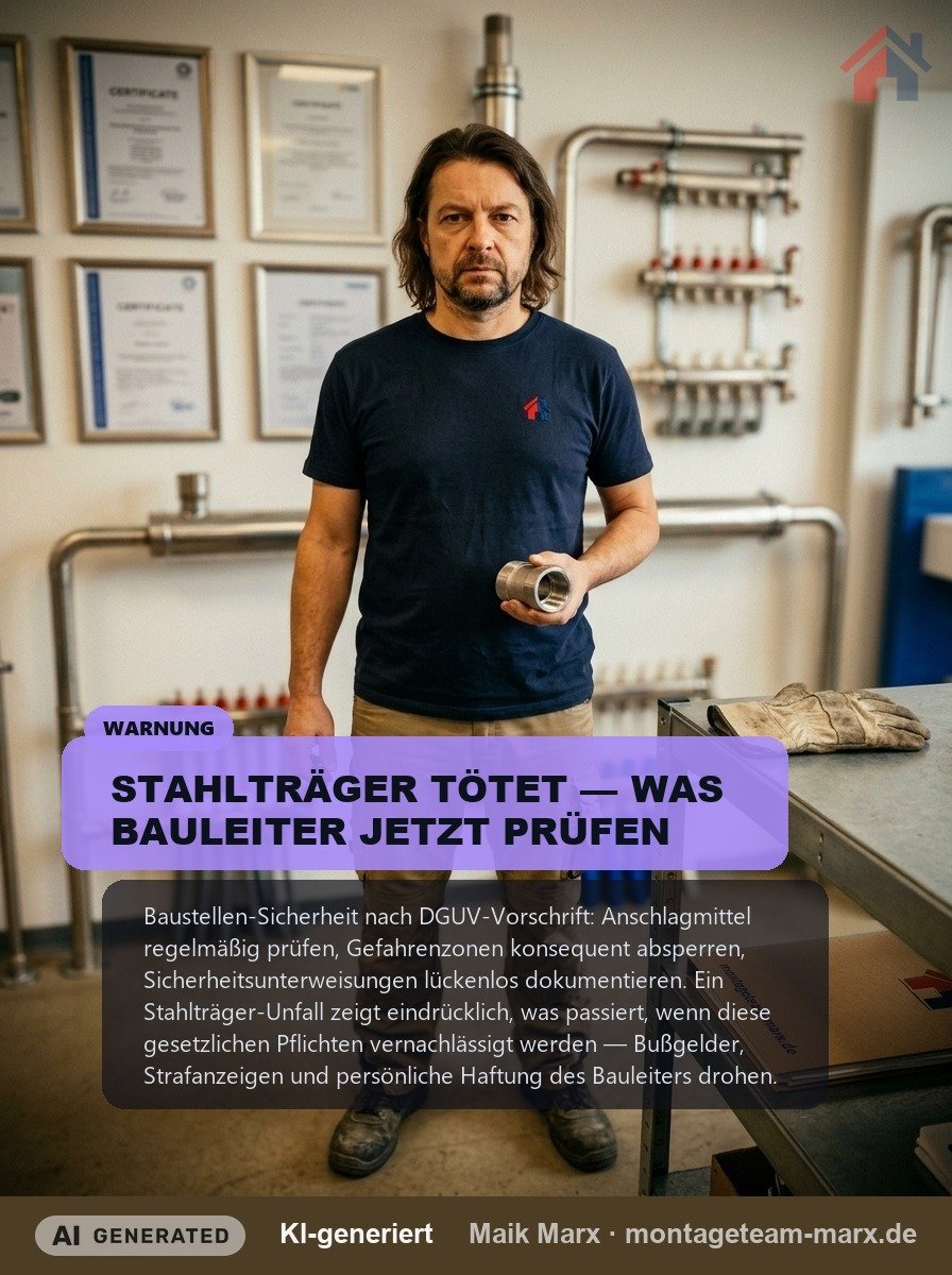 Stahlträger-Unfall: Was Baustellen-Sicherheit wirklich kostet
