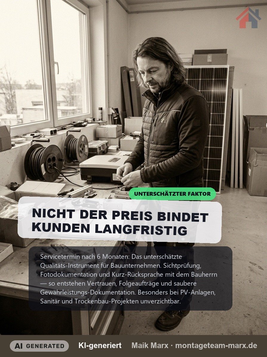 Servicetermin nach 6 Monaten: Warum jedes Bauunternehmen das anbieten sollte