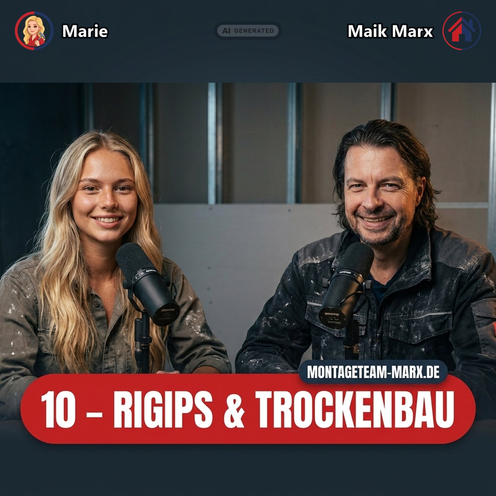 Cover der Podcast-Folge 10: Rigips-Wände setzen — Trockenbau für Anfänger