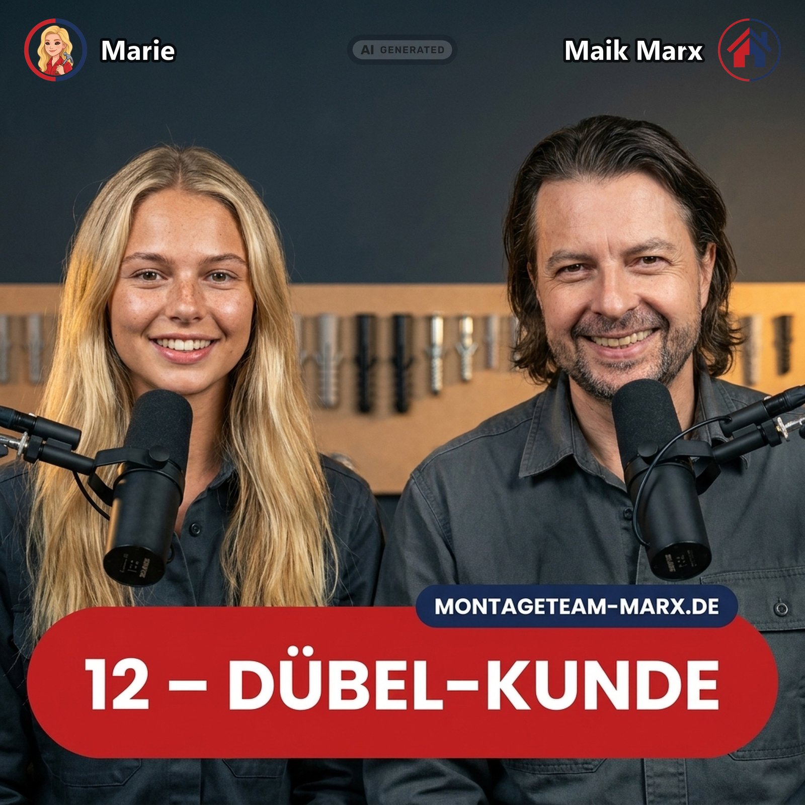 Cover der Podcast-Folge 12: Dübel-Kunde — welcher Dübel für welchen Zweck