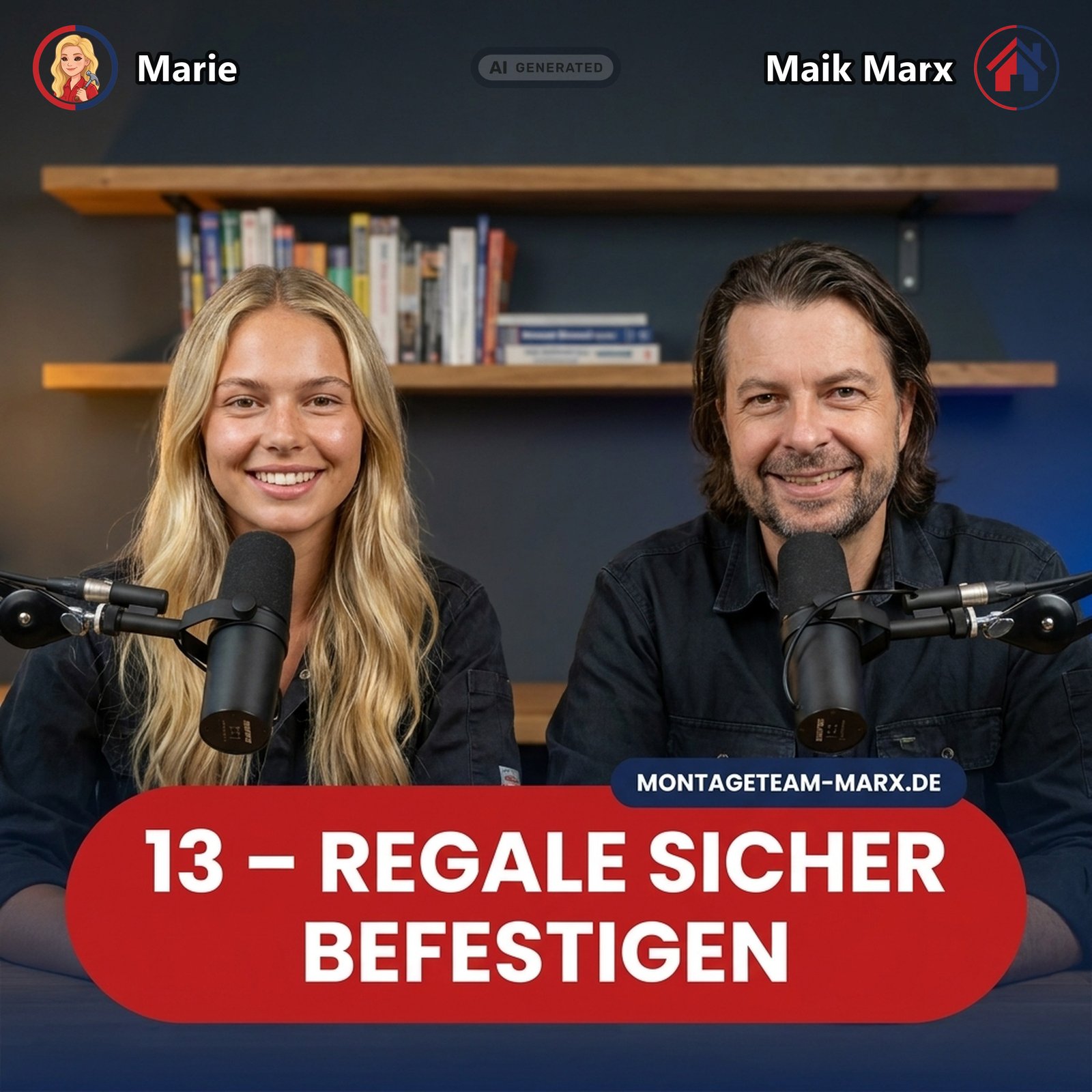 Cover der Podcast-Folge 13: Bilder & Regale befestigen — sicher auch bei Kindern
