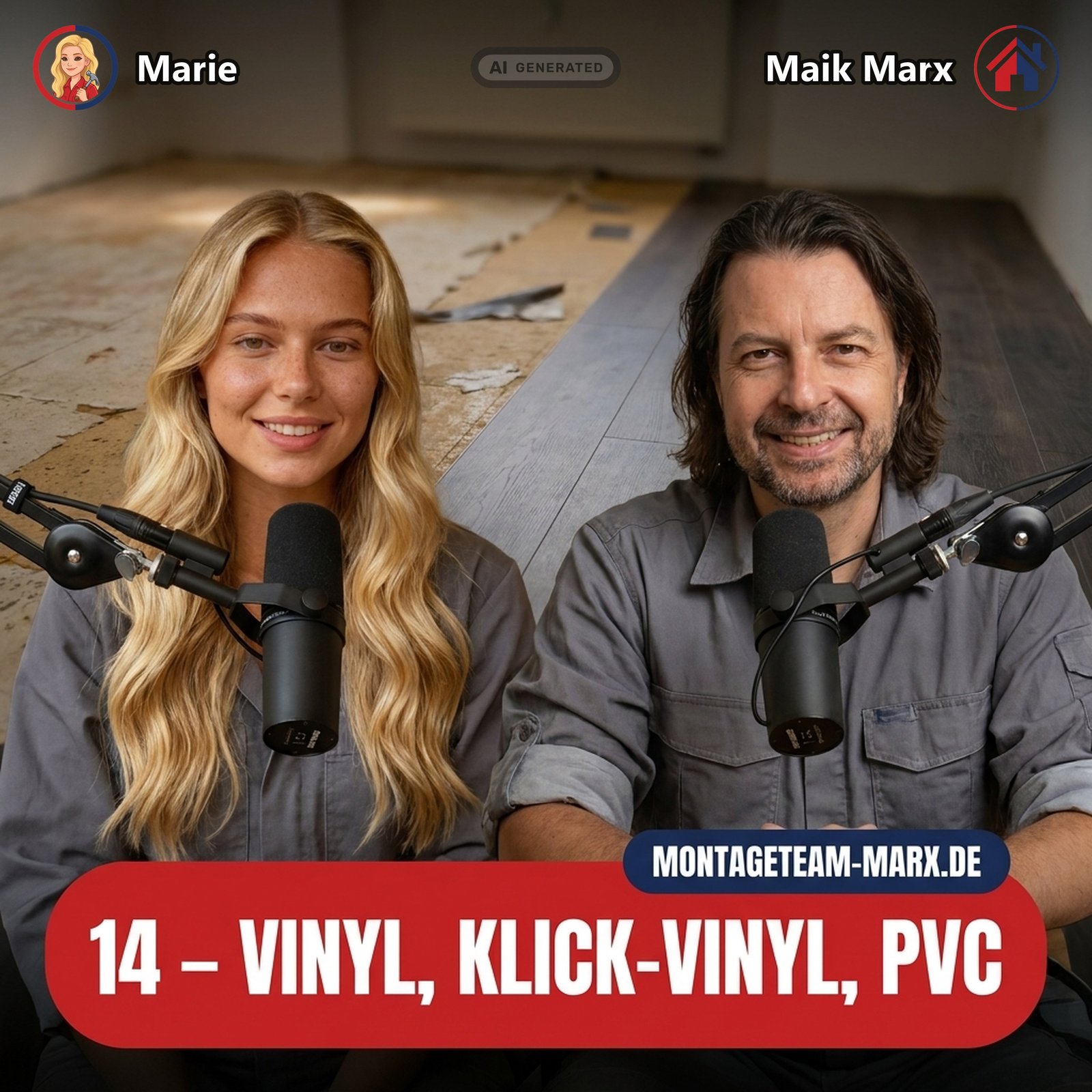 Cover der Podcast-Folge 14: Vinyl, Klick-Vinyl, PVC — was unterscheidet sie wirklich