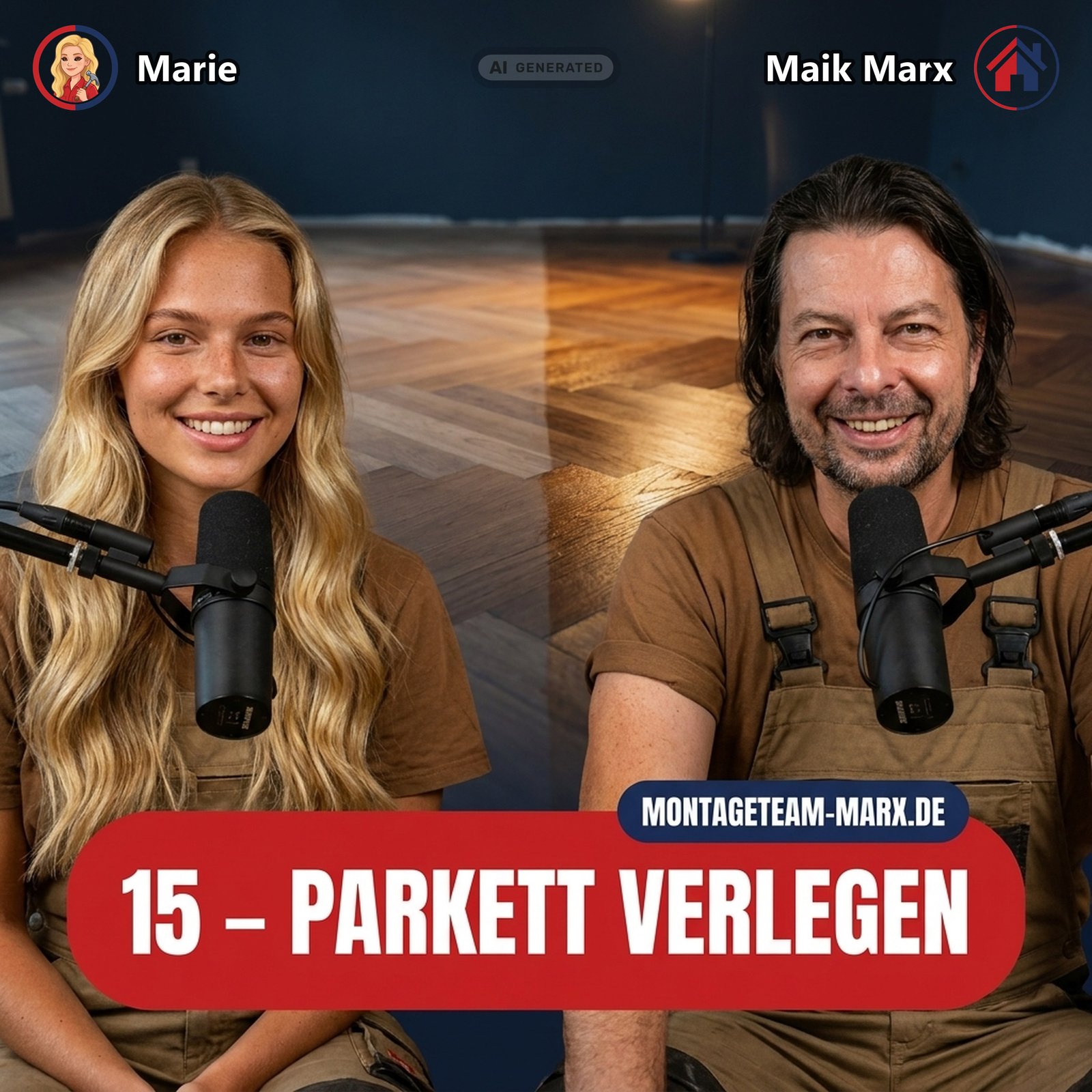 Cover der Podcast-Folge 15: Parkett verlegen, schleifen, ölen