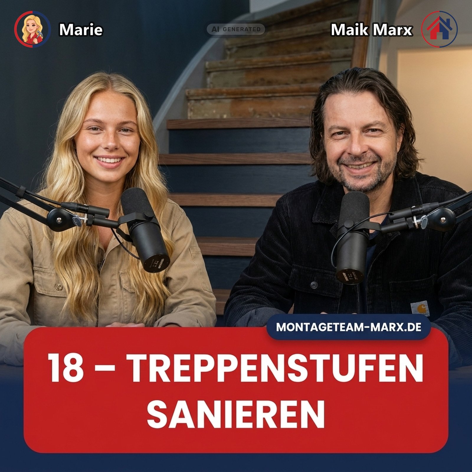 Cover der Podcast-Folge 18: Treppenstufen sanieren ohne Komplettrenovierung