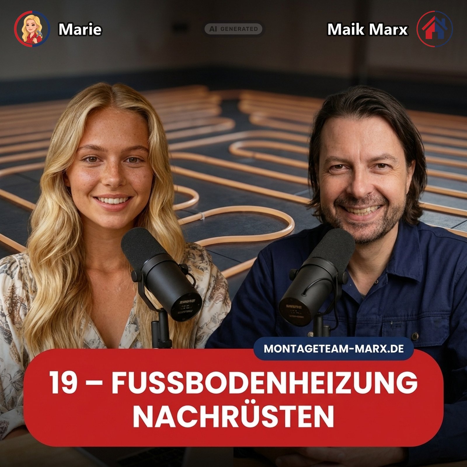 Cover der Podcast-Folge 19: Fußbodenheizung nachträglich — geht das wirklich