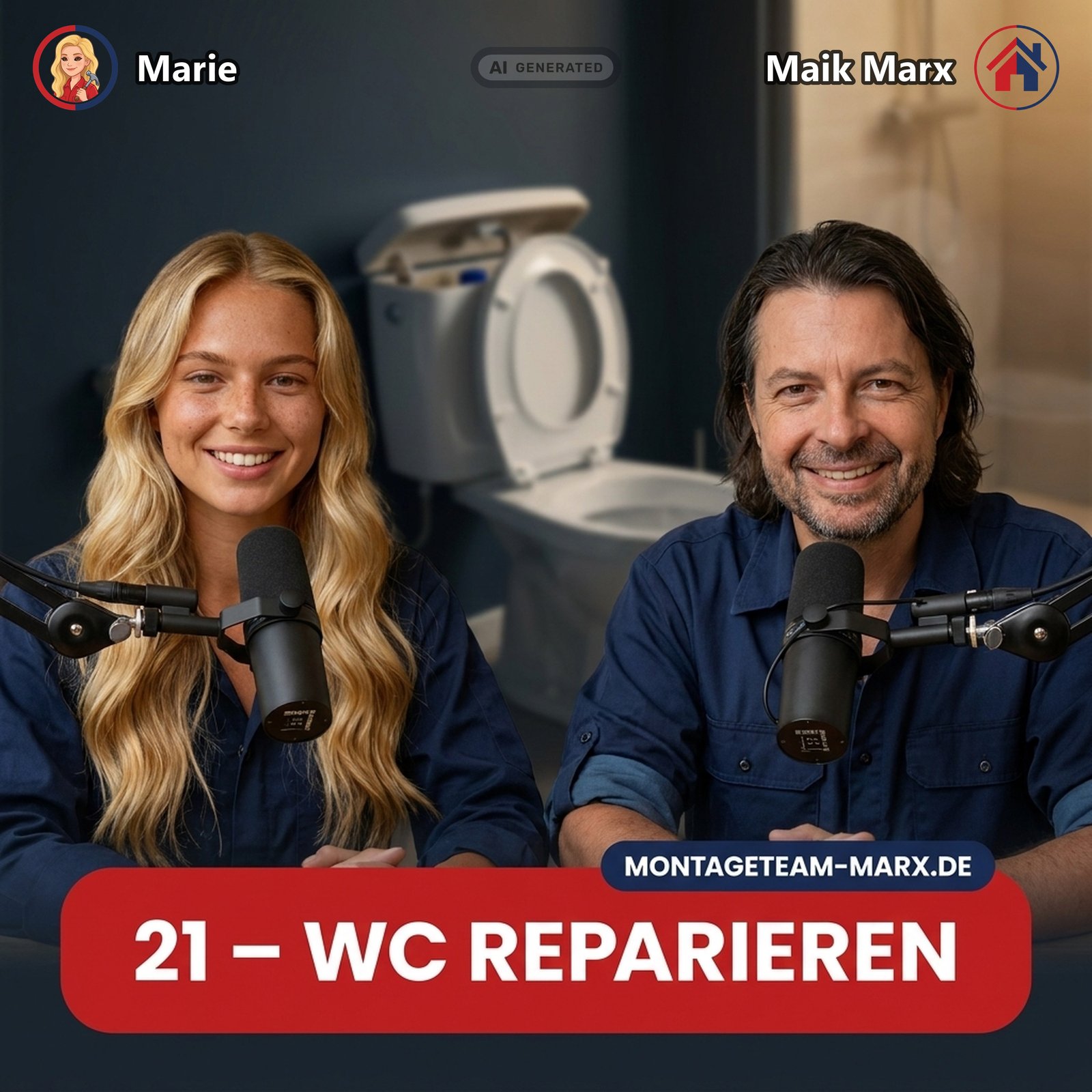 Cover der Podcast-Folge 21: WC reparieren — Spülkasten, Druckspüler, Dichtungen