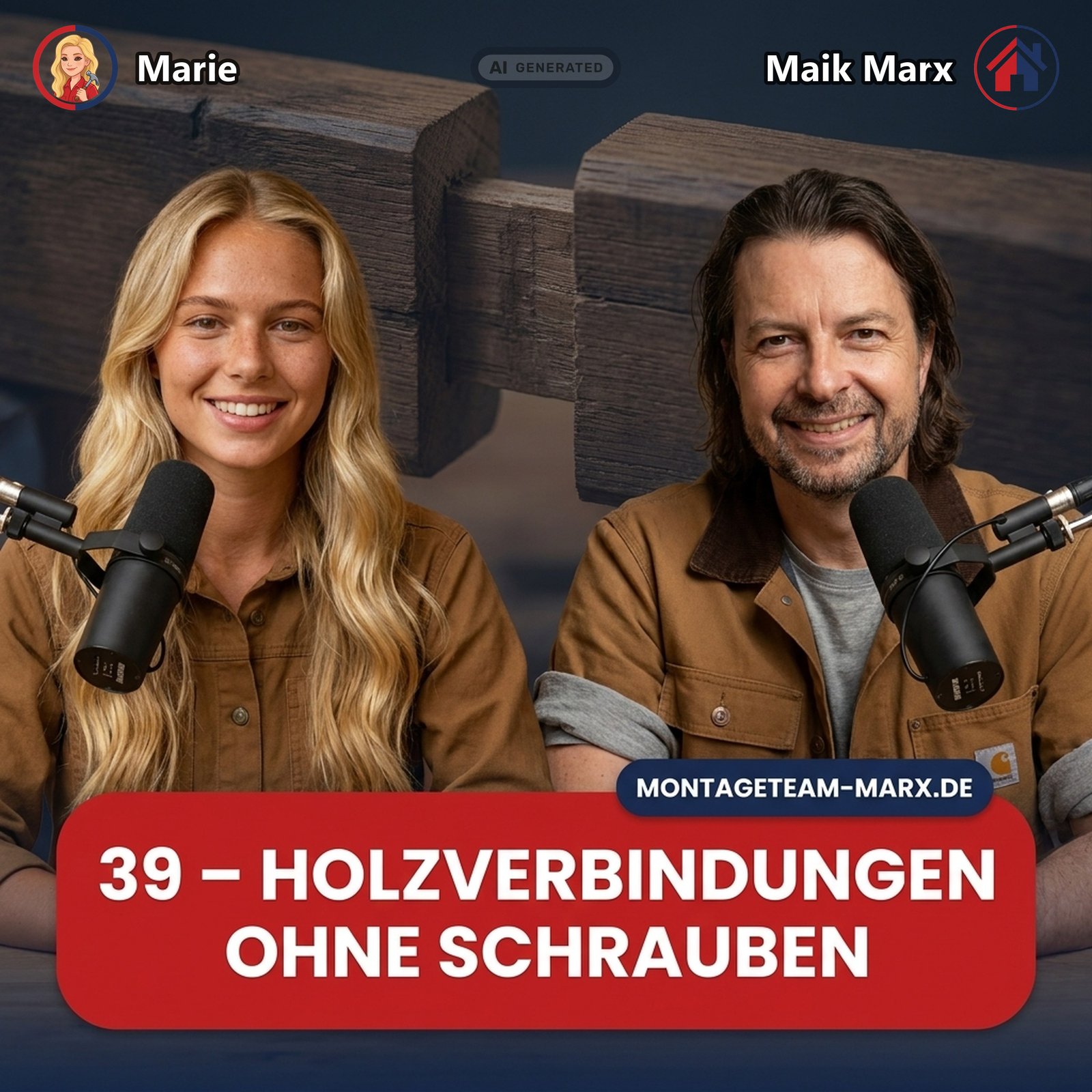 Cover der Podcast-Folge 39: Holzverbindungen ohne Schrauben