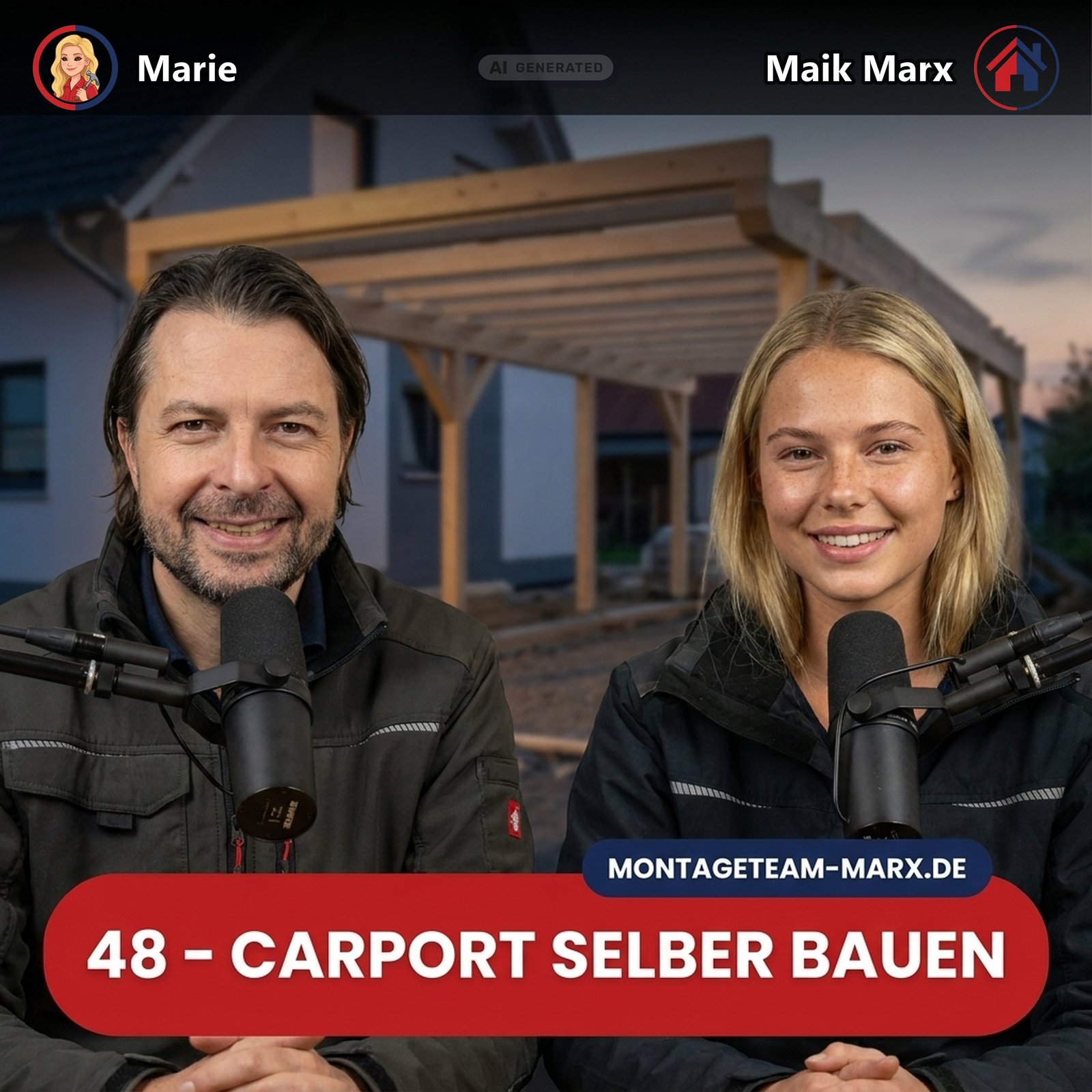 Cover der Podcast-Folge 48: Carport selber bauen