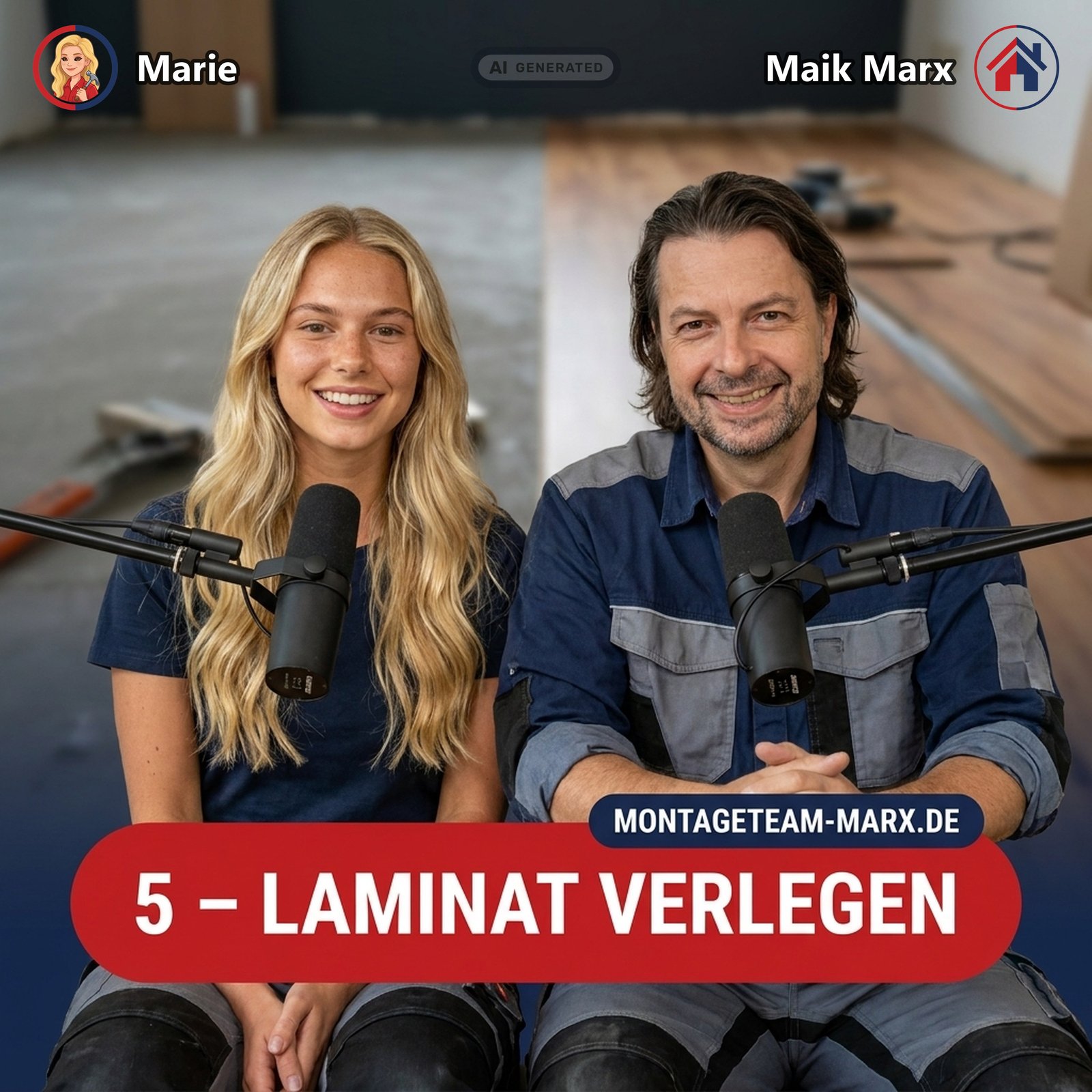 Cover der Podcast-Folge 5: Laminat verlegen — Schritt für Schritt zum perfekten Boden