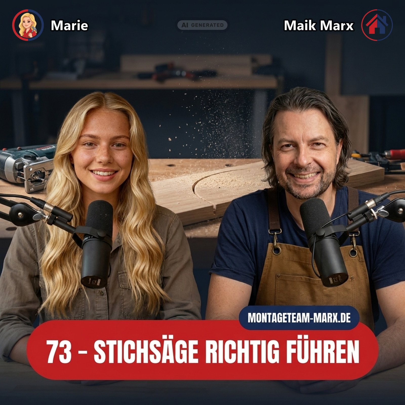 Cover der Podcast-Folge 73: Stichsäge richtig führen