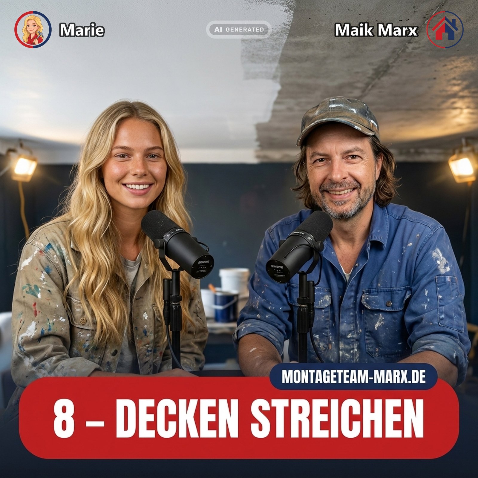 Cover der Podcast-Folge 8: Decken streichen — warum die meisten daran scheitern