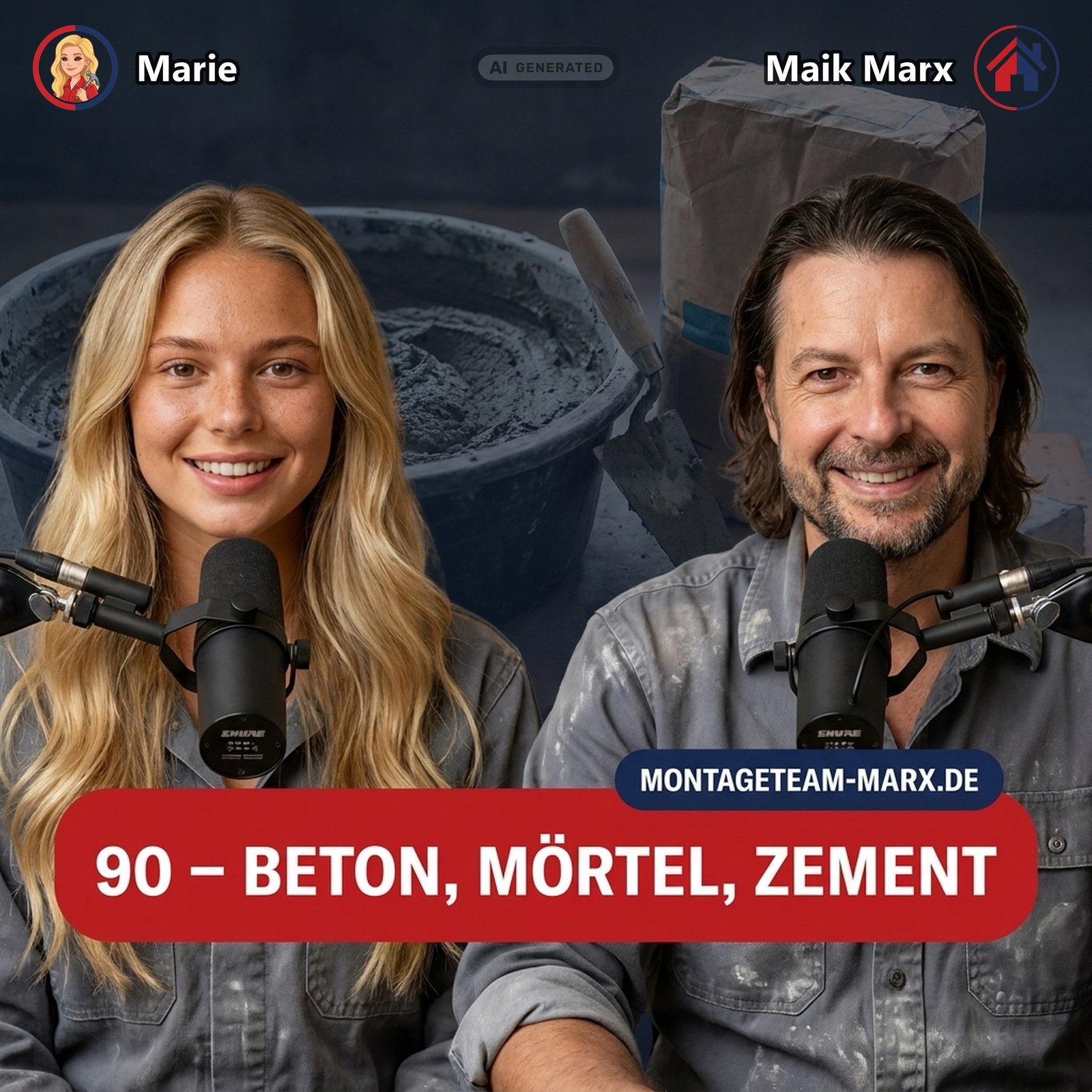 Cover der Podcast-Folge 90: Beton Mörtel Zement